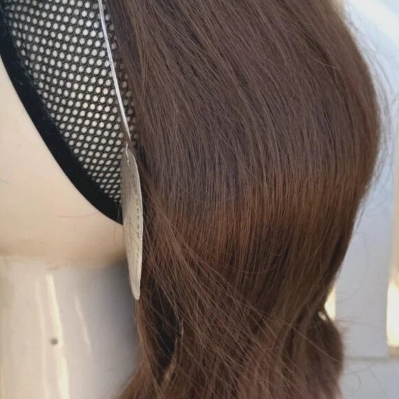 Vintage 100% Human Hair Fall from the 1970's -#31 Deep Rich Brown NEW with tags - Picture 2 of 9